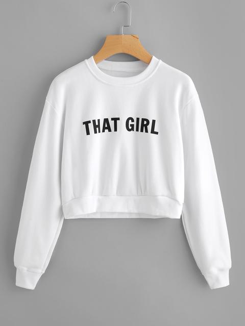 Slogan Print Sweatshirt