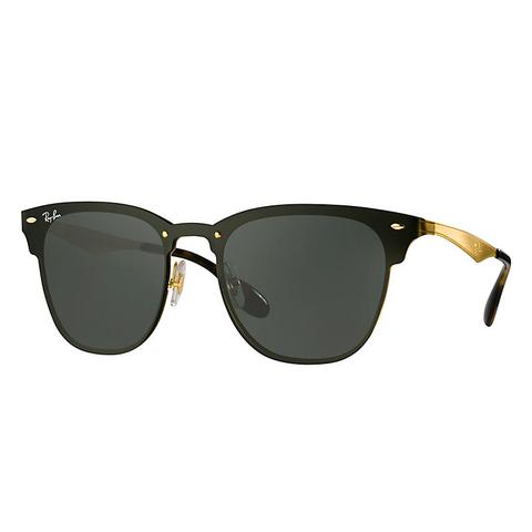 Ray-ban Blaze Clubmaster Gold, Green Lenses - Rb3576n