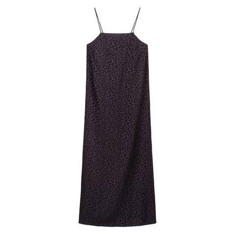 Vestido Recto Y Largo, De Tirantes Finos
