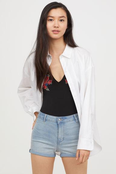 twill shorts high waist