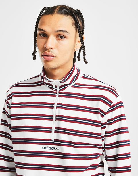 Adidas Originals St. Peter 1/2 Zip - White - Mens from on 21 Buttons