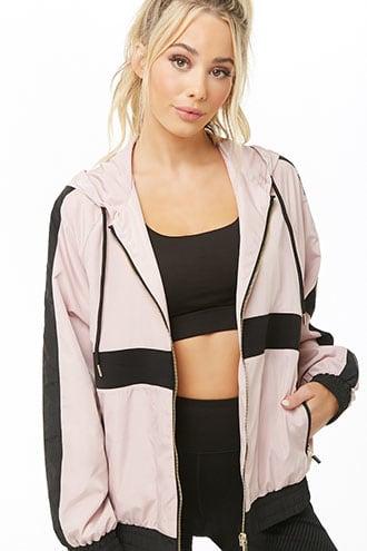 forever 21 windbreaker pink