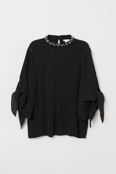 H & M - Camicetta Alla Coreana - Nero