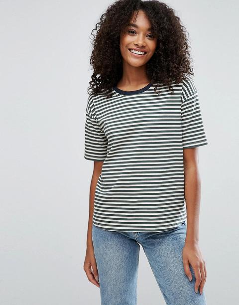 Asos - T-shirt Sportiva Squadrata A Righe - Multicolore