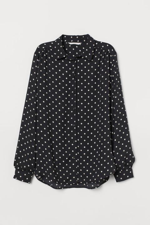 Blouse À Manches Longues - Noir