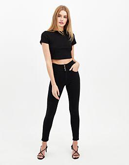 Pantaloni Skinny Vita Molto Alta