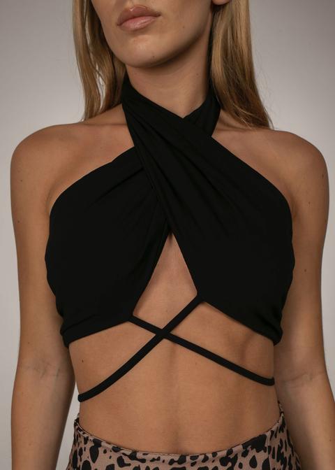 Black Wrap Top