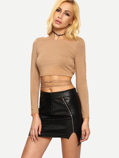 shein crop top manga larga