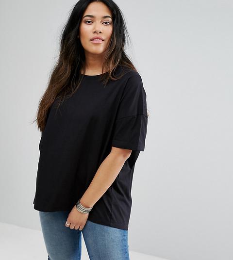 Asos Curve - T-shirt Ultra Oversize - Nero