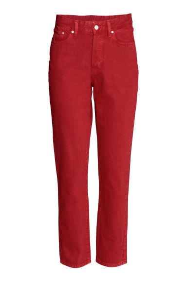 Vintage High Cropped Jeans - Rojo