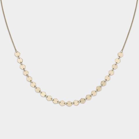 Essentielle Gold All Hexagons Choker Necklace