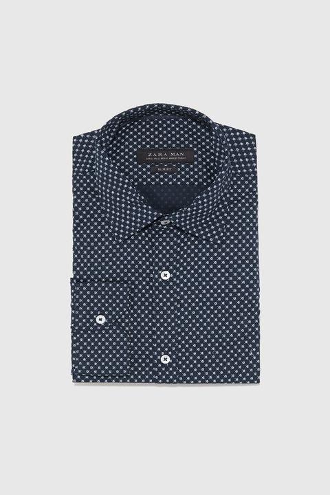 Camicia Con Stampa A Rombi