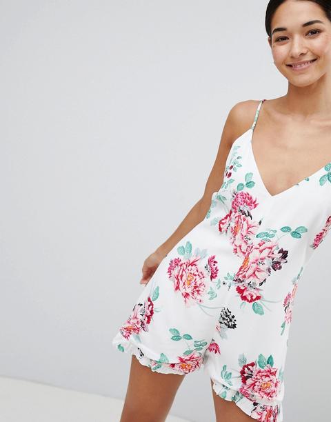 Minkpink - Tuta Corta Da Spiaggia Con Petali - Multicolore