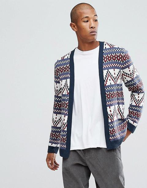 Asos - Cardigan Con Motivo Jacquard - Multicolore