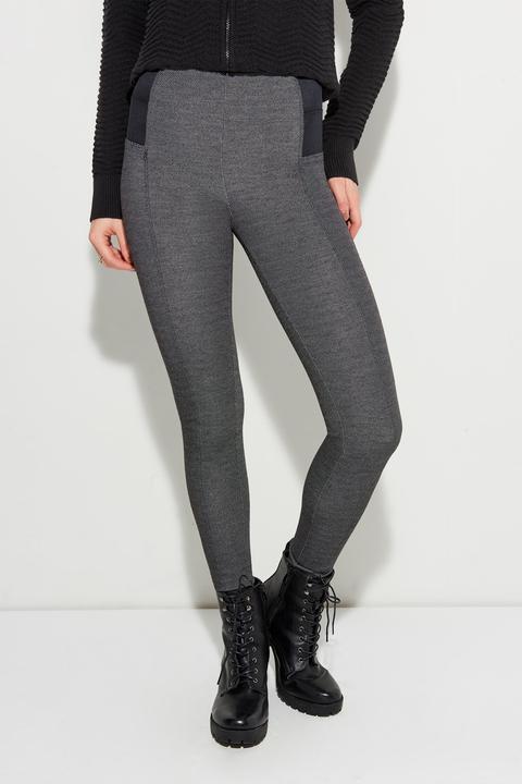 Leggings Punto Milano Con Elastici In Vita
