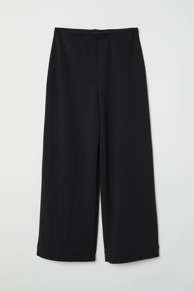 H & M - Pantaloni Ampi In Jersey - Nero