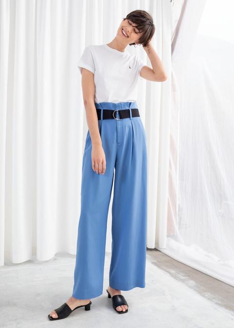Belted Lyocell Pants
