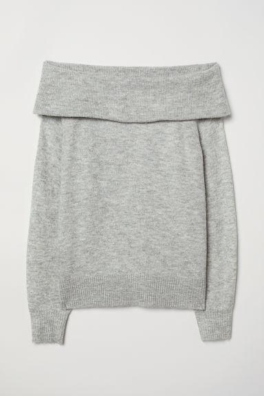 H & M - Pullover A Spalle Scoperte - Grigio