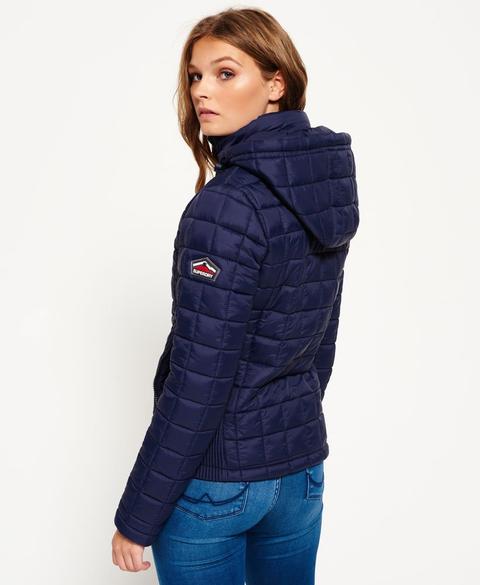 hooded box quilt fuji jacket