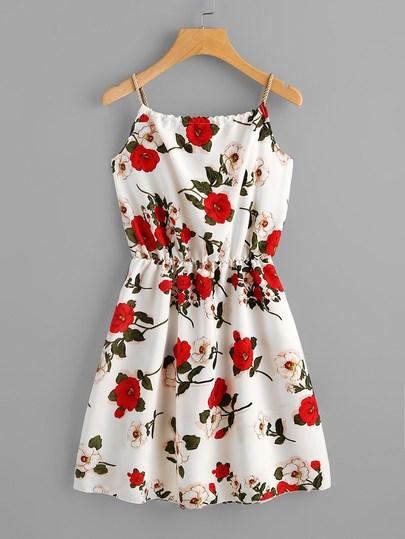 Vestido De Tirantes De Flores