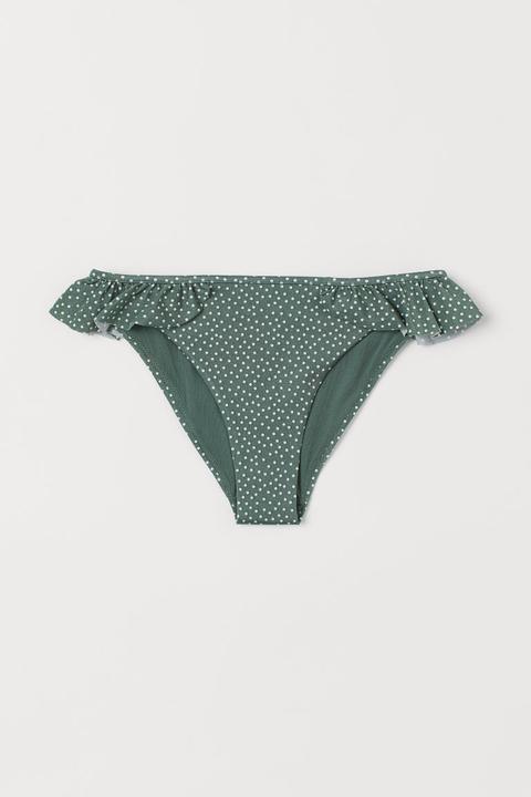 Braga De Bikini Con Volantes - Verde