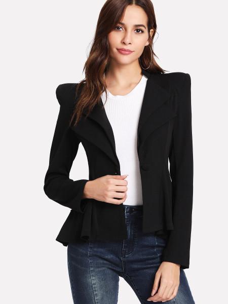 Blazer Con Spalle Strutturate