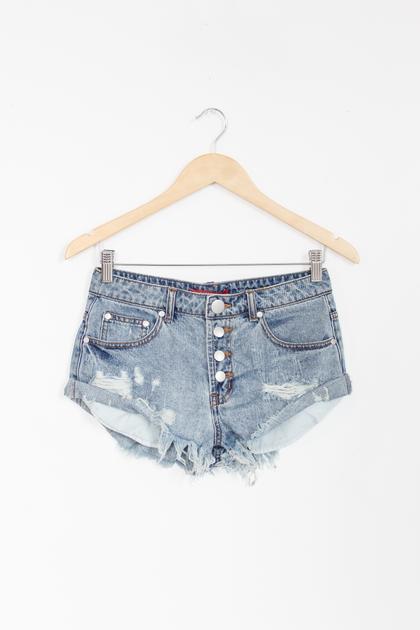 Celeste Button Shorts