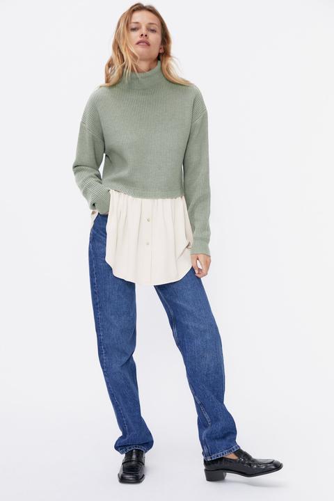 contrast sweater zara