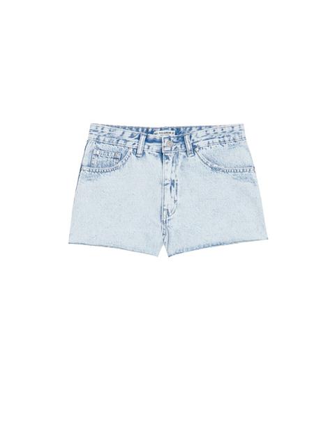 Shorts Denim Mom Fit A Vita Alta