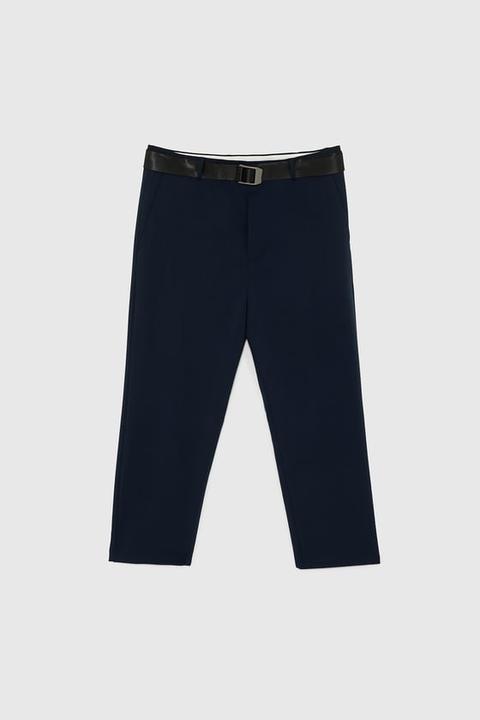 belted trousers zara