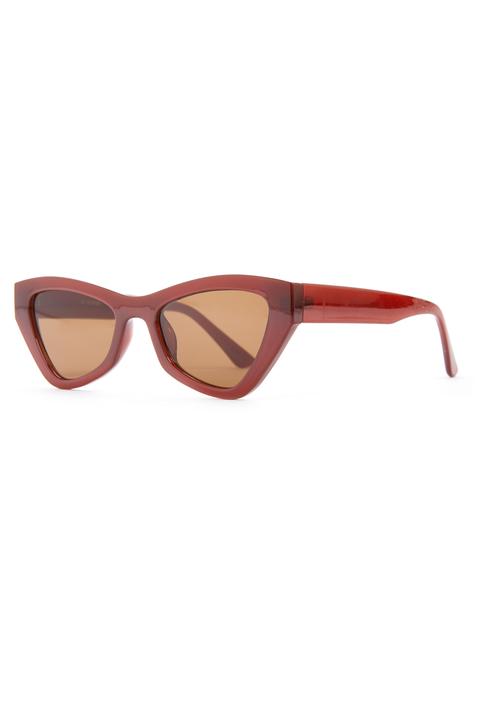 Gafas De Sol Grandes Y Angulares Rojas Estilo Ojos De Gato