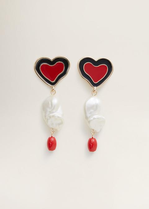 Pendientes Corazón Perlas