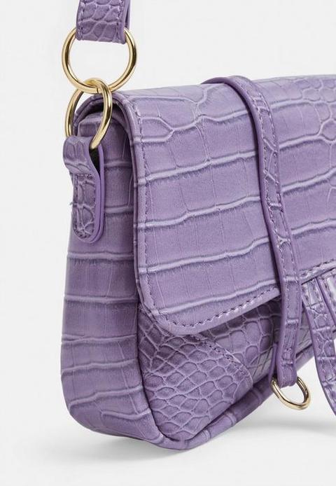 lilac croc bag