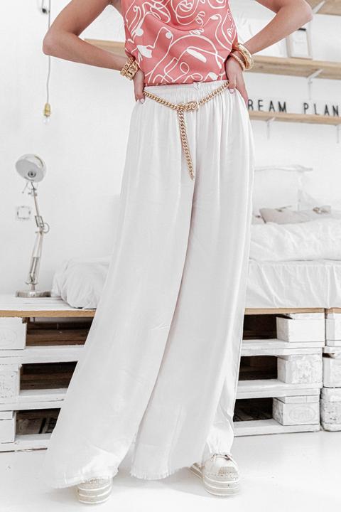 Carmen Beige - Pantalon Fluide