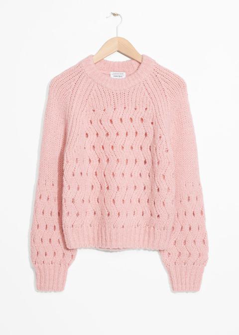 Zig Zag Eyelet Sweater