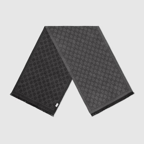 Écharpe En Maille Avec Jacquard Gg