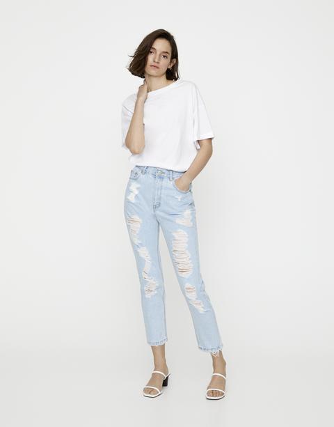 Jeans Mom Rotos Pernera