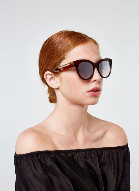 Acetate And Chain Sunglasses