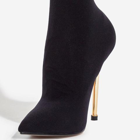 Jade Ankle Sock Boot In Black Knit from 