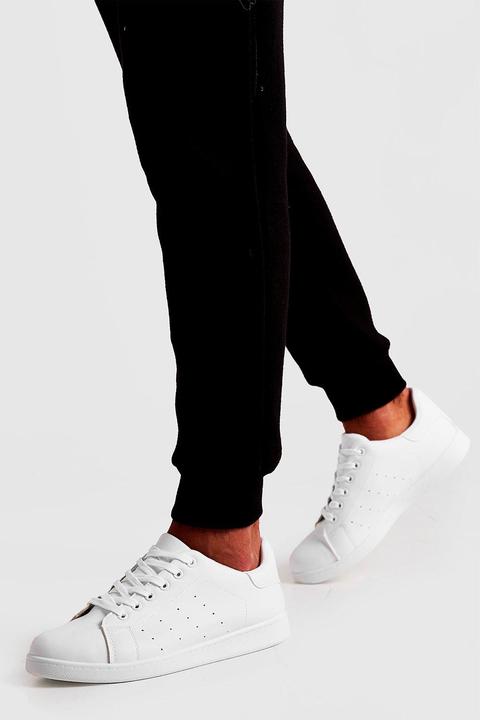 Baskets À Lacets Homme - Blanc - 44, Blanc