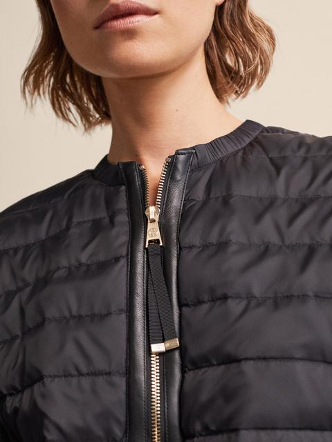 Chaqueta Plumas Bomber Detalle Piel from Massimo Dutti on 21 Buttons