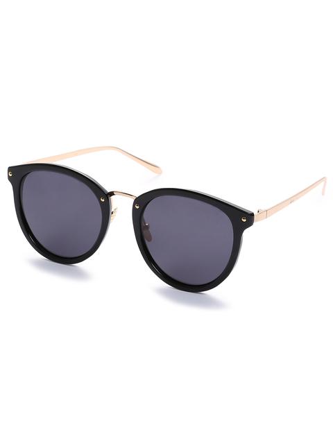 Black Retro Reflective Cat Eye Sunglasses