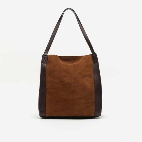 Nomad Bolso Shopper Grande Efecto Antelina