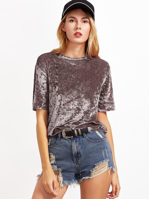 Crushed Velvet T-shirt