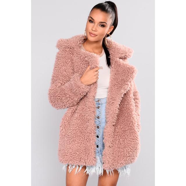 fashion nova pink fuzzy jacket