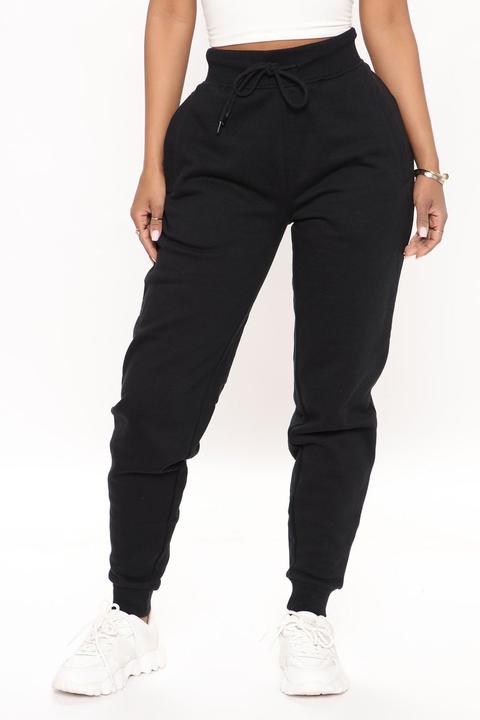 Stole Your Boyfriend's Oversized Jogger - Black