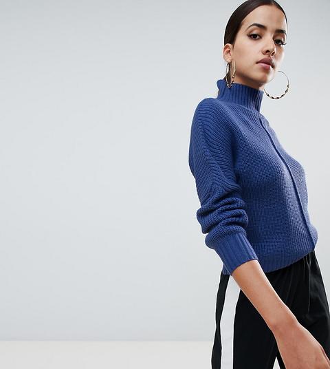 Missguided - Maglione Accollato Blu - Blu