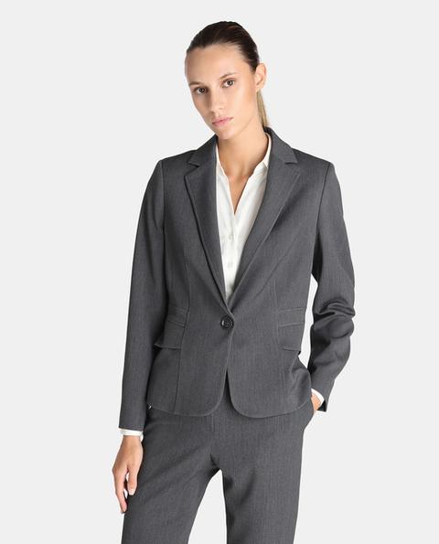 Antea - Blazer De Mujer En Color Gris Con Cierre De Botón