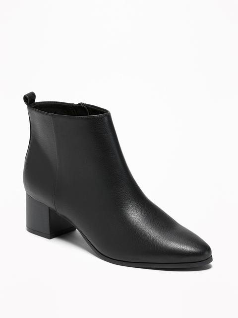 Faux-leather Ankle Boots For Women