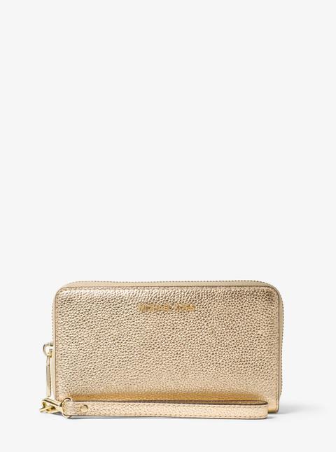 Pochette Da Polso Mercer Grande In Pelle Metallizzata Per Smartphone